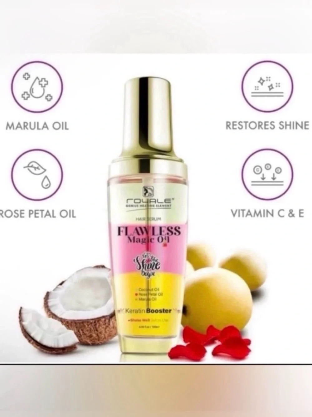 Royale Flawless Magic Oil Hair Serum ~ Retail $250